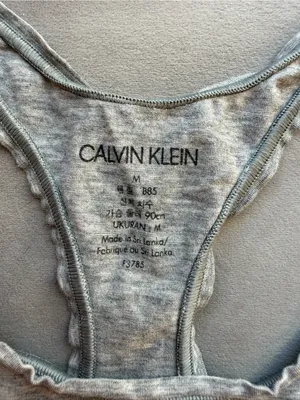 Calvin Klein Light Gray Racerback Bralette with Logo thumbnail 2