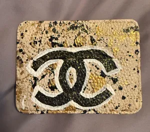 Gucci Painted Card Holder Gold thumbnail 1