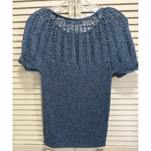 Lauren‎ Ralph Lauren Knit Zip Sweater Short Cuff Sleeve Size M Logo Soft thumbnail 4