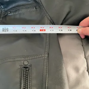 DISTORTION Black Leather Jacket — Small thumbnail 9