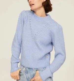 Scotch & Soda Fuzzy Knitted Sweater Baby Blue Size Small Wool Alpaca Blend thumbnail 2