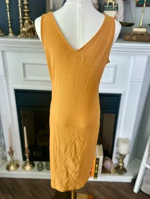 No Boundaries Dark Yellow Dress, Size L Women’s, Boho Chic thumbnail 2