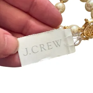 J.Crew Set of Two Nautical Pearl Bracelet Ship Wheel Knot‎ Gold AX372 NWT thumbnail 7