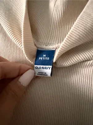 Old Navy Cream Mock Neck Long Sleeve Dress thumbnail 3