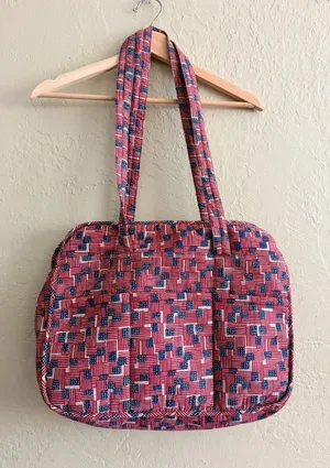 Patriotic Quilted Diaper Bag in Red, White & Blue with changing pad thumbnail 1