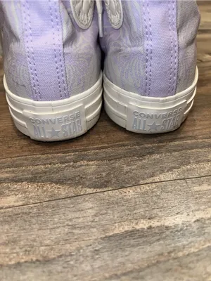 Converse Lavender Palm/floral print High Top Sneakers thumbnail 7