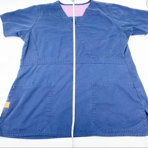 Carhartt Women's Navy Blue Short Sleeve Ripstop V-neck Nursing Scrub Top Medium thumbnail 7