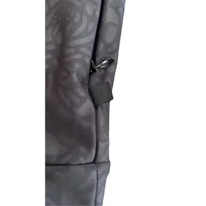 Lululemon Black Embossed Petal Camo Back-Zip Ruffle Pullover Sweatshirt size 8 thumbnail 8