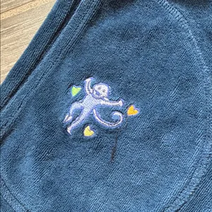 Roller Rabbit Deep Royal Blue Terry Shorts monkey size medium thumbnail 3