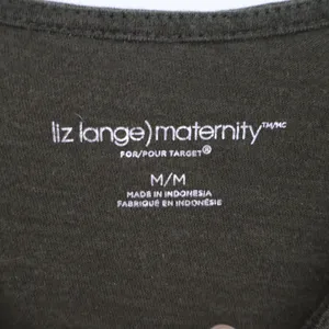 Liz Lange Tank Top Womens M Studded Straps Olive Green Cotton Casual Excellent thumbnail 2