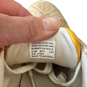 Tory Burch Howell T-Monogram Court Sneakers Goldfinch Yellow 8.5 thumbnail 8