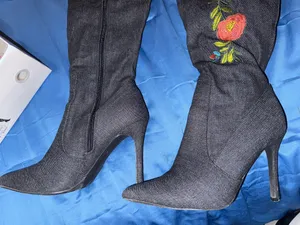 Over-The-Knee Cape Robbin Boots Denim embroidered (tigh high) thumbnail 4