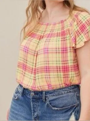 Torrid Multicolor Plaid Top size 2 thumbnail 1
