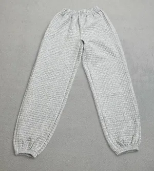 Princess Polly Quilted Sweatpants Womens XS Waffle Knit Jogger Gray High Rise thumbnail 1