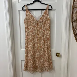 Dana Buchman VTG Cottagecore 100% Silk Midi Dress 6 Y2K Floral Fairycore Ruffle thumbnail 2