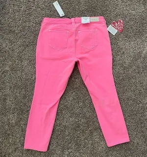 SLINK JEANS Curvy Ankle Jeggings in Hot Pink Size 16 NWT thumbnail 4