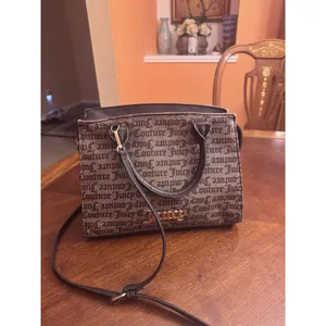 JUICY COUTURE Purse Modern Chic Satchel Bag Chestnut Chino Brown Logo thumbnail 2