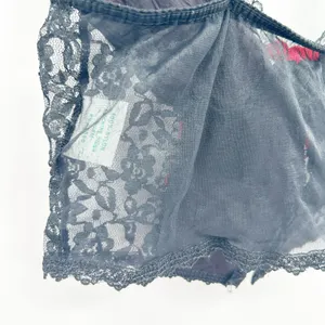 Nan Flower Womens VTG Vintage Coquette Whimsigoth Lace Cami Crop Corset Top‎ M thumbnail 6