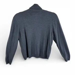 Pendleton Vintage Womens Petite Medium Dark Grey Merino Wool Turtleneck Sweater thumbnail 2