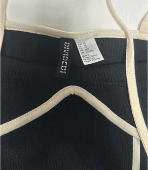 H&M Black and White Contrast Knit Set thumbnail 4