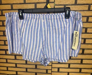 No boundaries blue stripe boxer sleep shorts size large thumbnail 1
