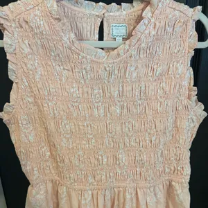 Crown & Ivy Society Social Women’s Size 12 Sleeveless Peach Maxi Dress NWT thumbnail 2