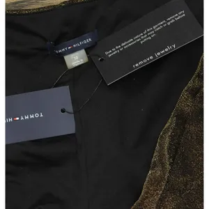 NWT Tommy Hilfiger Puff Ruched Sleeve V Neck Dress A4IK118E Bronze / Black 10 thumbnail 7