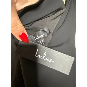 NWT Lulus Isloda Black One-Shoulder Backless Sash Mini Dress Party Size XL thumbnail 5
