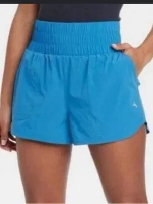 Joy lab smocked waist high rise shorts thumbnail 1
