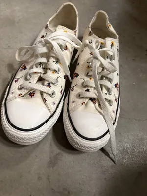 White Floral Converse Low-Top thumbnail 5