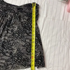 Express Women Black and White Strapless Strapless Top, Lightweight Sheer Top SzS thumbnail 7