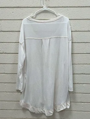 Free People White Long Sleeve Top size M thumbnail 2