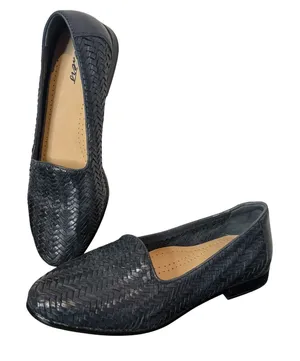 Trotters Liz Woven Leather Herringbone Slip On Loafers Womens 8 Narrow Casual thumbnail 1
