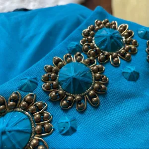 Trina Turk Cerulean knit Dress Embellished thumbnail 5