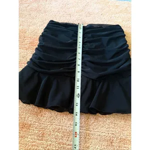 Forever 21 Black Ruched Strapless Peplum Tube Top Size S thumbnail 3