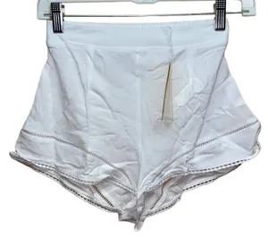 Naked Princess White Sabella High Waisted Shortie Shorts NWT Size Medium thumbnail 1