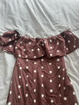Old Navy Brown Polka Dot Midi Dress thumbnail 3