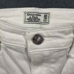 Abercrombie Fitch Simone High Rise Super Skinny Jeans Womens 10 White 30 Stretch thumbnail 7