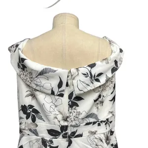 City Chic Flourish Off the Shoulder Dress Ivory Mod Floral Plus Size 14‎ thumbnail 9