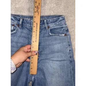 American Eagle Super High Rise Baggy Wide Leg Jeans Women's 00 EUC thumbnail 9