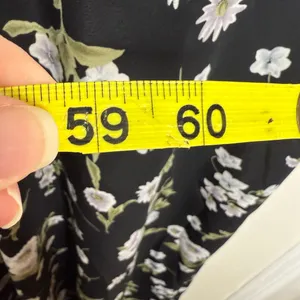 Vintage 90s B Moss Dark Floral Maxi Dress Women’s 13/14 Short Sleeve Collar thumbnail 7