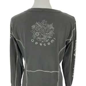 Gersemi Gray V Neck Long Sleeve Top Medium Minimalist Basic Casual Layer thumbnail 6