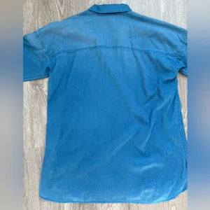 J. Jill Top Womes Size Small Cotton Chambray Tunic Minimalist‎ Western Desert thumbnail 5
