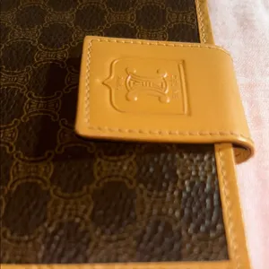 Vintage Celine Coated Canvas Monogram w Leather Accented Wallet thumbnail 8