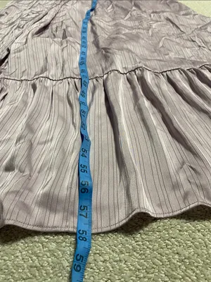 Vanilla Bay maternity long lilac V-neck pleated dress, size S thumbnail 10