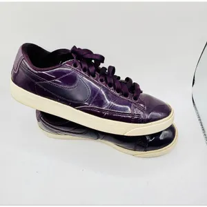Nike Ruby Rose Blazer Premium Port Wine color patent leather sneakers loafer sz6 thumbnail 2