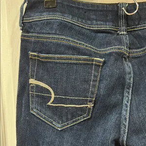 American Eagle Outfitters Flare Blue Denim Jeans thumbnail 6