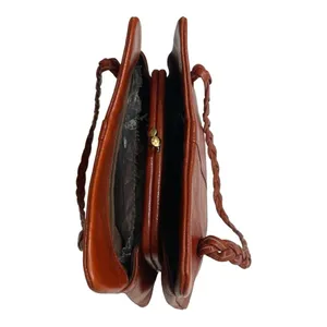 Vintage Jane Shilton Brown Leather Handbag, England, 1970's thumbnail 6