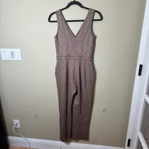 WILD FABLE Zip Front Houndstooth Jumpsuit Wide Leg Stretch Size XS thumbnail 7