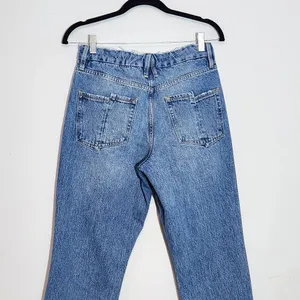 Good American Cropped Straight Leg Jeans Size 4 Good American Distressed Denim thumbnail 5